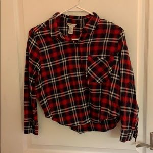 Forever 21 plaid crop top